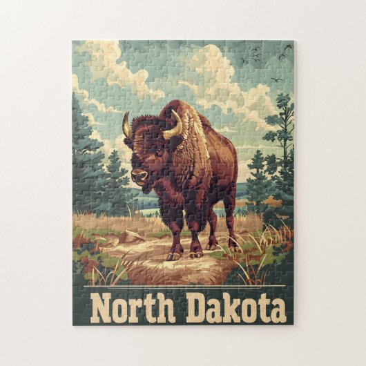North Dakota Bison Legpuzzel (Verticaal)