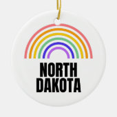 North Dakota - Bison - staat North Dakota Keramisch Ornament (Voorkant)