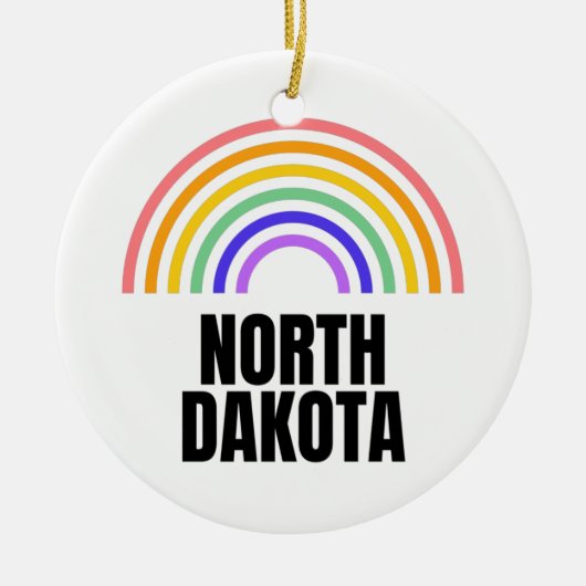 North Dakota - Bison - staat North Dakota Keramisch Ornament (Voorkant)