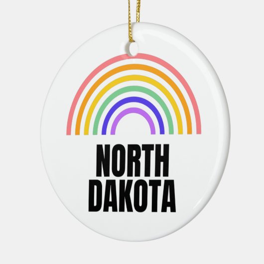 North Dakota - Bison - staat North Dakota Keramisch Ornament (Links)