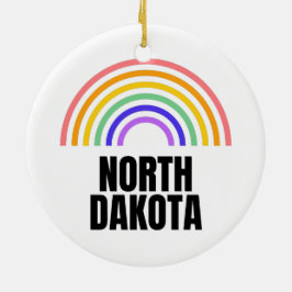 North Dakota - Bison - staat North Dakota Keramisch Ornament