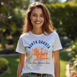 North Dakota Bison | The Peace Garden State Tri-Blend Shirt