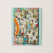 North Dakota Briefkaart Kaart Jigsaw Puzzel (Verticaal)