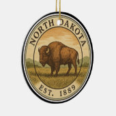 North Dakota  Buffalo Gelegenheid Ornament (Rechts)