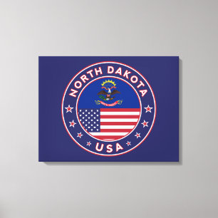 North Dakota Canvas Afdruk