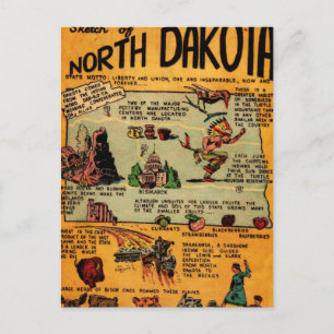 North Dakota Comic Book Briefkaart