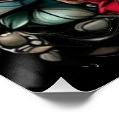 North Dakota Coyote omgeven door Prairie Roos Perfect Poster (Hoek)