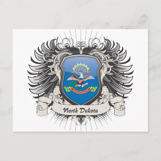 North Dakota Crest Briefkaart (Voorkant)