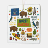 North Dakota Custom Family Trip Christmas Keramisch Ornament (Links)