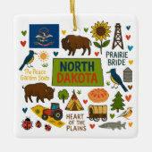 North Dakota Custom Family Trip Christmas Keramisch Ornament (Voorkant)