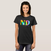 North Dakota en Tie Dye T-shirt (Voorkant volledig)