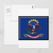 North Dakota Flag Briefkaart (Voorkant / Achterkant)
