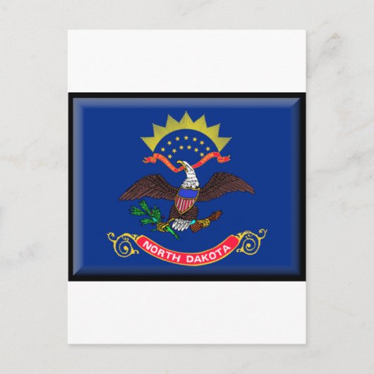 North Dakota Flag Briefkaart (Voorkant)