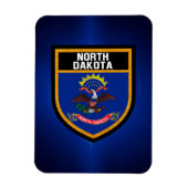 North Dakota Flag Magneet (Verticaal)