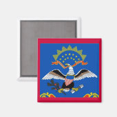 North Dakota Flag Magnet (Voorkant / Achterkant)