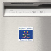 North Dakota Flag Magnet (Insitu (Vaatwasser))