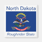 North Dakota Flag Magnet (Voorkant)