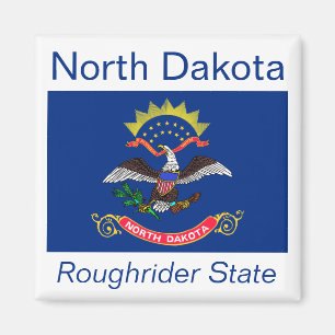 North Dakota Flag Magnet
