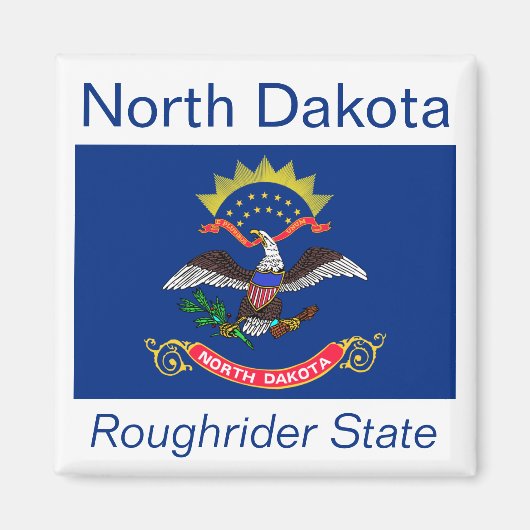North Dakota Flag Magnet (Voorkant)