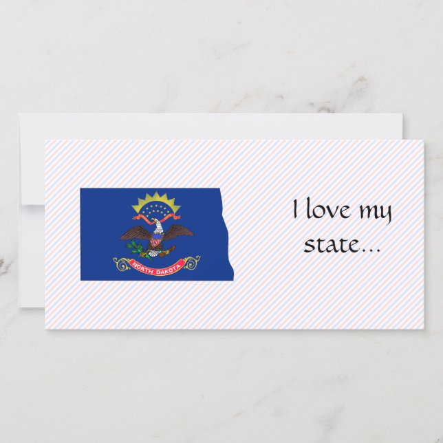 North Dakota Flag Map (Voorkant)