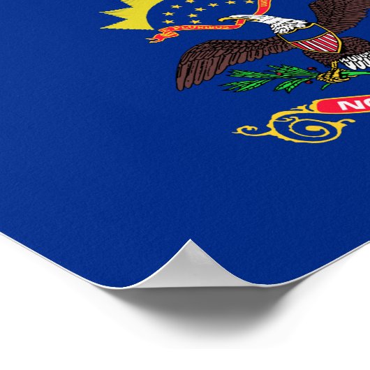 North Dakota Flag Poster (Hoek)