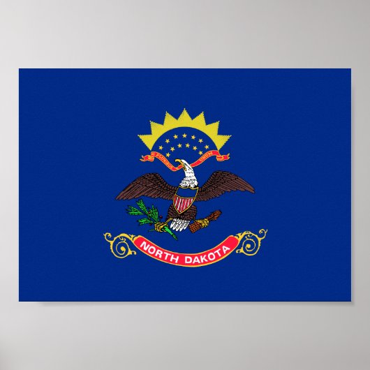 North Dakota Flag Poster (Voorkant)