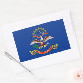 North Dakota Flag Rechthoekige Sticker (Envelop)