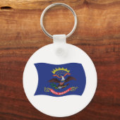 North Dakota Flag Sleutelhanger (Voorkant)