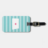 North Dakota Heart | Land van herkomst Bagagelabel (Voorkant horizontaal)