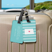 North Dakota Heart | Land van herkomst Bagagelabel