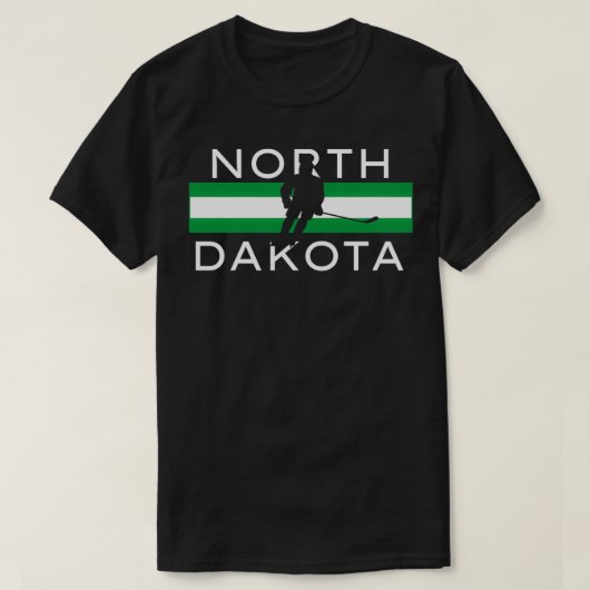 North Dakota Ice Hockey Player Forward Coach Team T-shirt (Design voorkant)