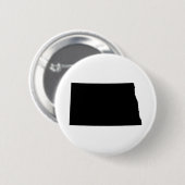 North Dakota in zwart en wit Ronde Button 5,7 Cm (Voorkant /achterkant)