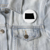North Dakota in zwart en wit Ronde Button 5,7 Cm (In situ)