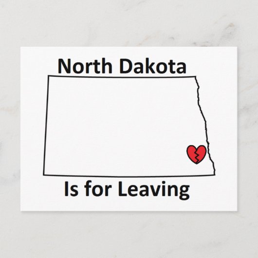 North Dakota is bedoeld om Briefkaart te verlaten (Voorkant)