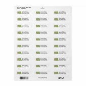 North Dakota Kaart Retouradres Label (Full Sheet)