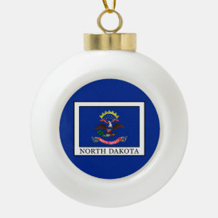 North Dakota Keramische Bal Ornament