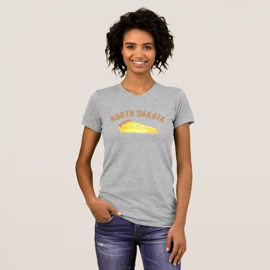 North Dakota Kuchen Custard Cake Slice ND Dessert T-shirt (Voorkant volledig)