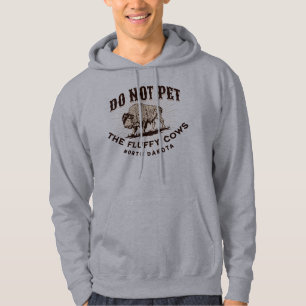 North Dakota laat de Fluffy Koeien Bison niet zien Hoodie