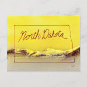 North Dakota Land Briefkaart (Voorkant)