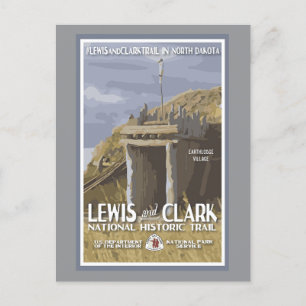 North Dakota, Lewis en Clark Trail, Briefkaart