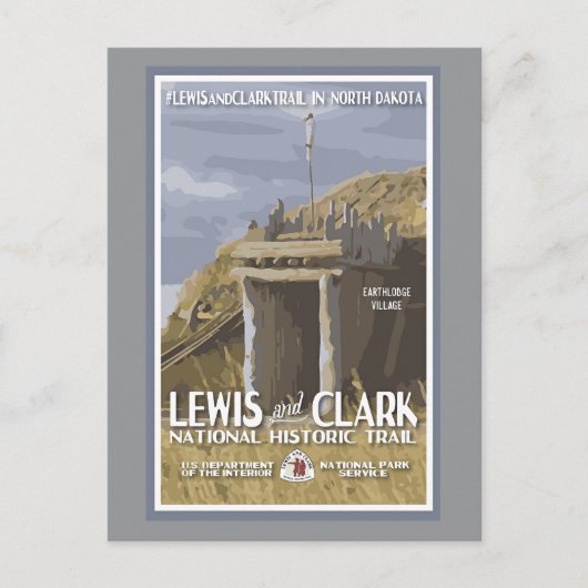 North Dakota, Lewis en Clark Trail, Briefkaart (Voorkant)