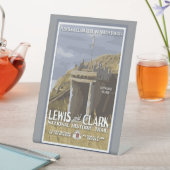 North Dakota, Lewis en Clark Trail, Reclamebord Met Voetstuk (Insitu)