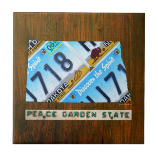 North Dakota License Bord Map keramische tegel Tegeltje
