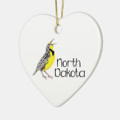 North Dakota Meadowlark Keramisch Ornament (Links)