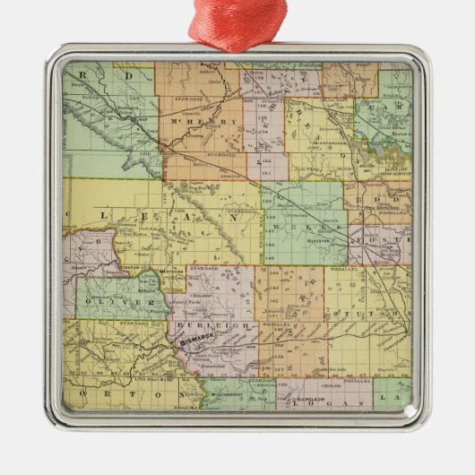North Dakota Metalen Ornament (Voorkant)