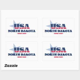 North Dakota Mijn Sticker van de thuisstaat