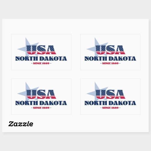 North Dakota Mijn Sticker van de thuisstaat (Vel)
