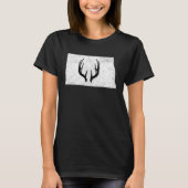 North Dakota ND Deer Hunting Shed Antlers T-shirt (Voorkant)