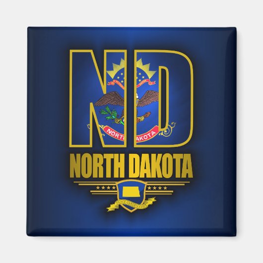 North Dakota (ND) Magneet (Voorkant)