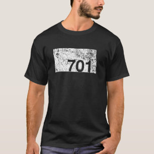 North Dakota Netnummer 701 Hometown Souvenir Cadea T-shirt